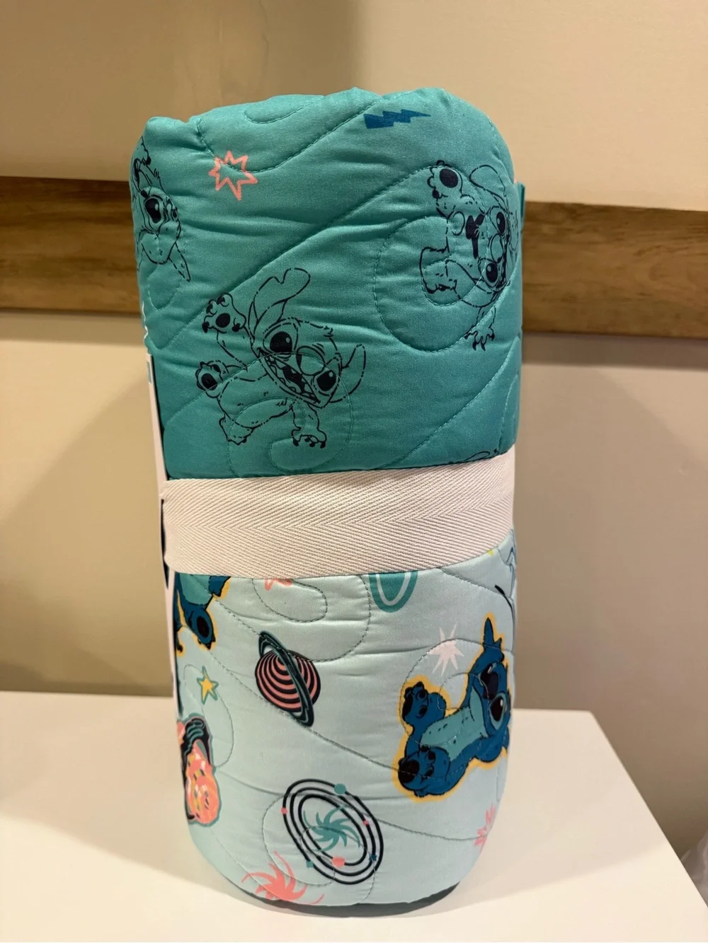 Twin size Disney's Stitch Galaxy Quilt Set